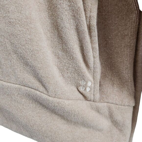 Sweaty Betty Sweater Medium Rose Pink Escape Luxe‎ Fleece Funnel Neck Hoodie - Picture 4 of 12